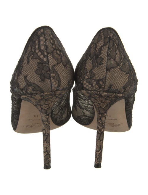 Jimmy Choo Lace Pattern Crystal Embellishments Pumps