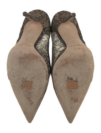 Jimmy Choo Lace Pattern Crystal Embellishments Pumps