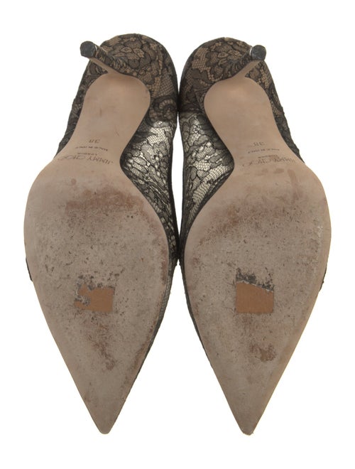 Jimmy Choo Lace Pattern Crystal Embellishments Pumps
