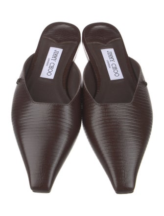 Jimmy Choo Vivi Embossed Leather Mules