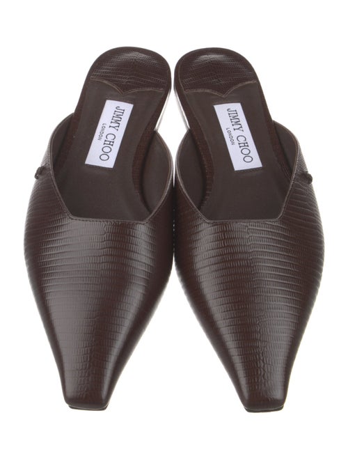 Jimmy Choo Vivi Embossed Leather Mules