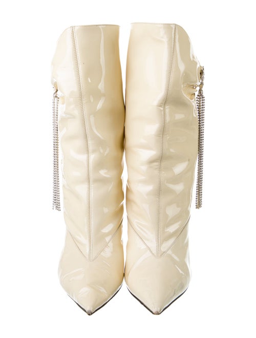 Jimmy Choo Patent Leather Crystal Embellishments Boots