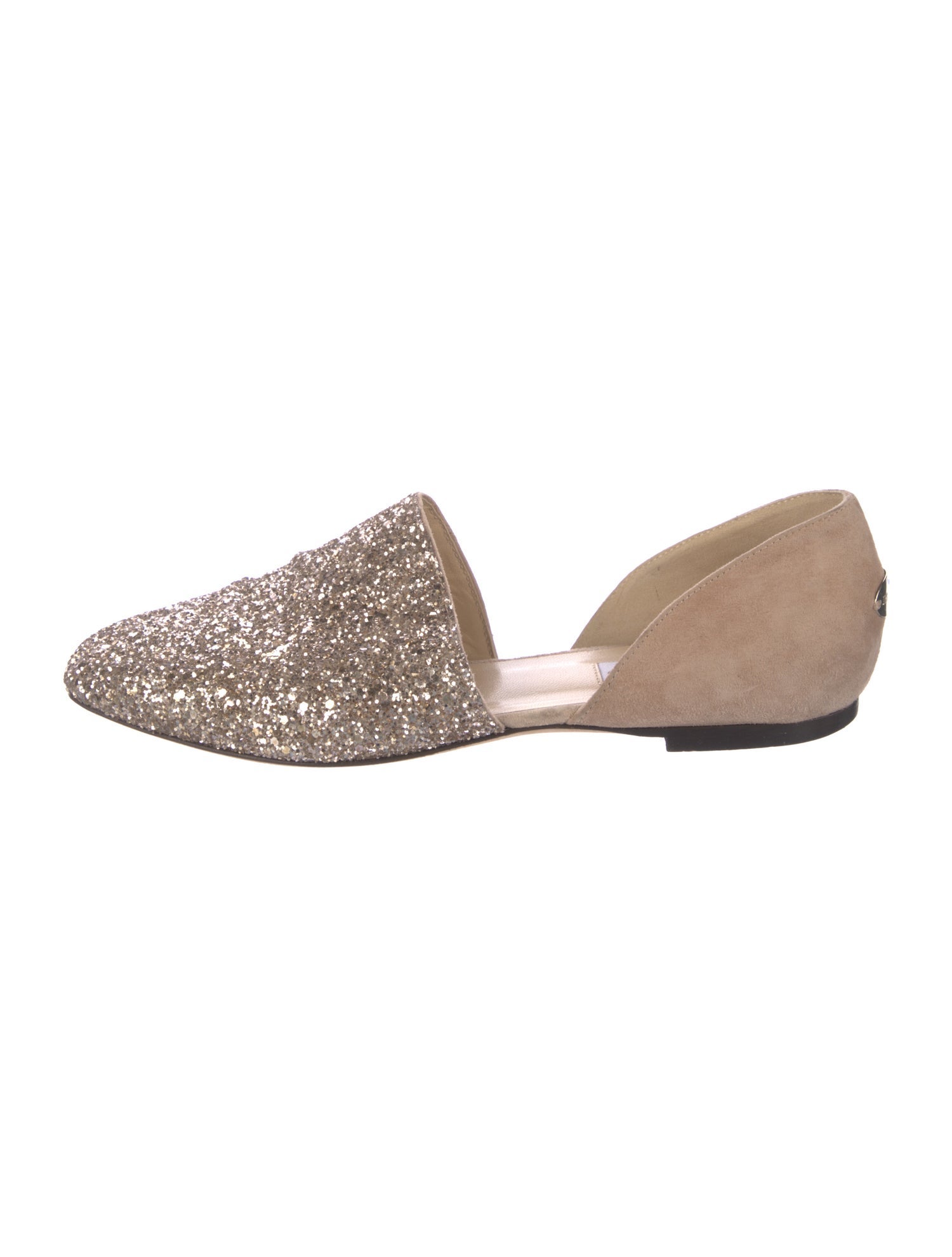 Jimmy Choo Glitter Glitter Accents D'Orsay Flats