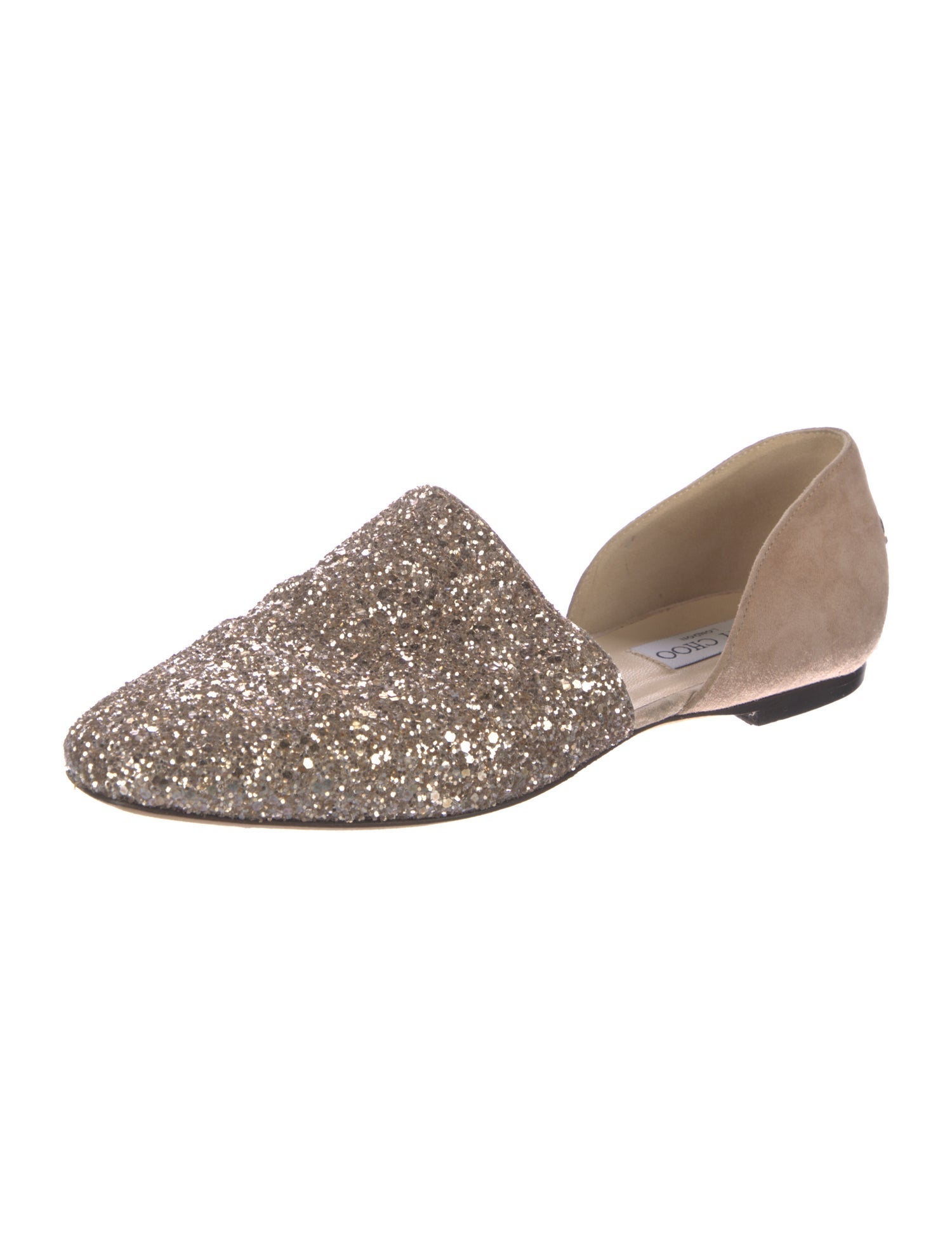 Jimmy Choo Glitter Glitter Accents D'Orsay Flats
