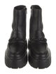 Jimmy Choo Leather Crystal Embellishments Combat Boots