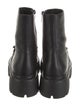 Jimmy Choo Leather Crystal Embellishments Combat Boots