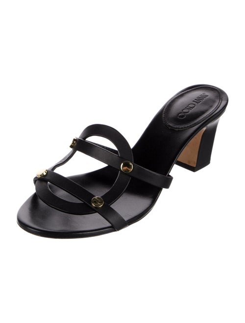 Jimmy Choo Leather Studded Accents Slides