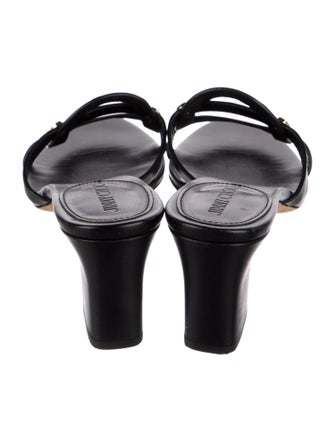 Jimmy Choo Leather Studded Accents Slides