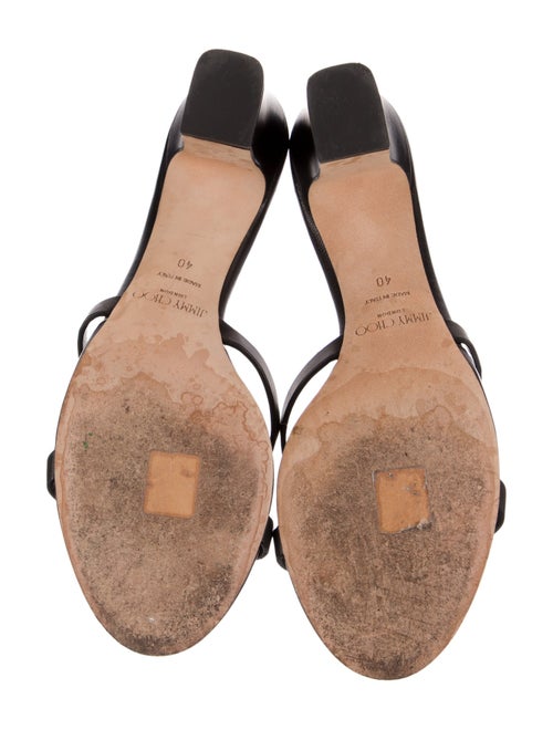 Jimmy Choo Leather Studded Accents Slides