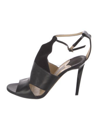 Jimmy Choo Leather T-Strap Sandals