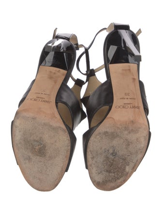 Jimmy Choo Leather T-Strap Sandals