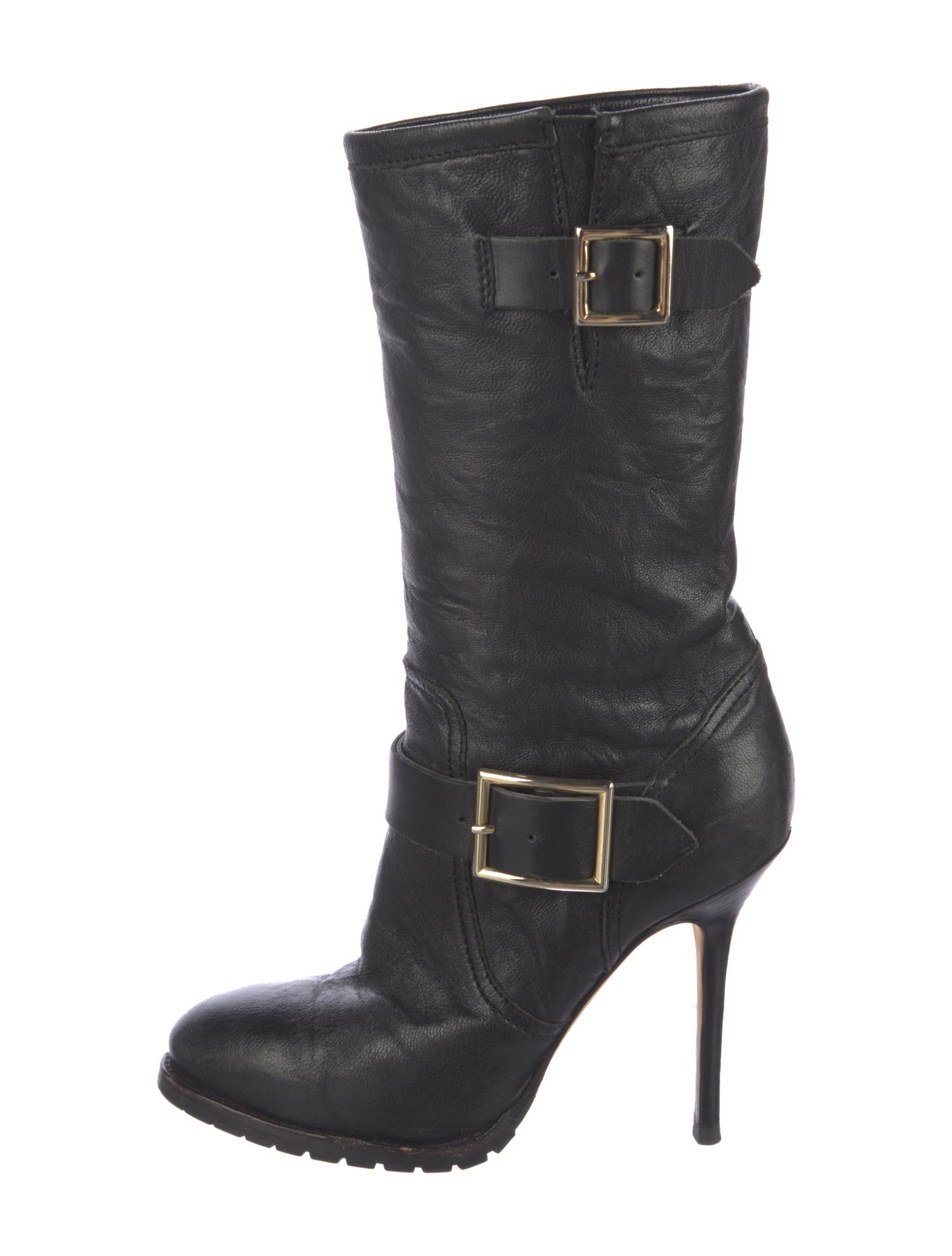 Jimmy Choo Leather Moto Boots