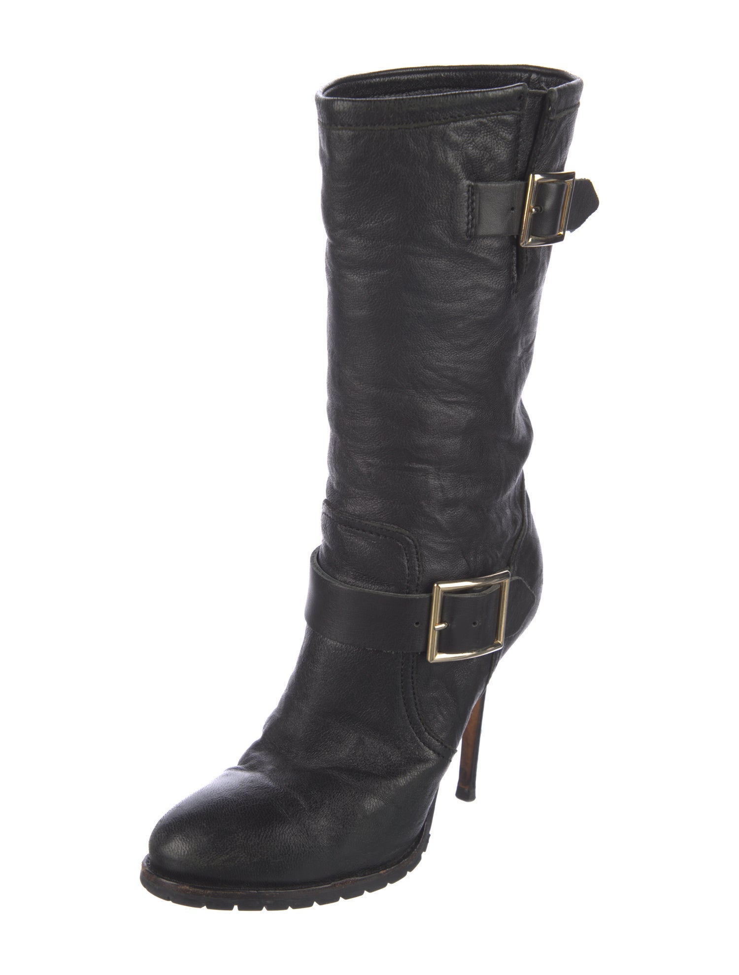 Jimmy Choo Leather Moto Boots