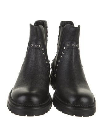 Jimmy Choo Leather Studded Accents Chelsea Boots