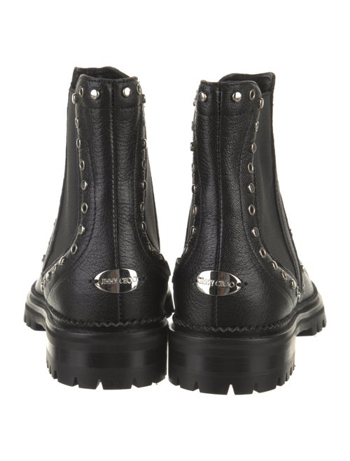 Jimmy Choo Leather Studded Accents Chelsea Boots
