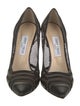 Jimmy Choo Leather Mesh Accents Pumps