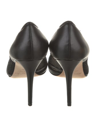 Jimmy Choo Leather Mesh Accents Pumps