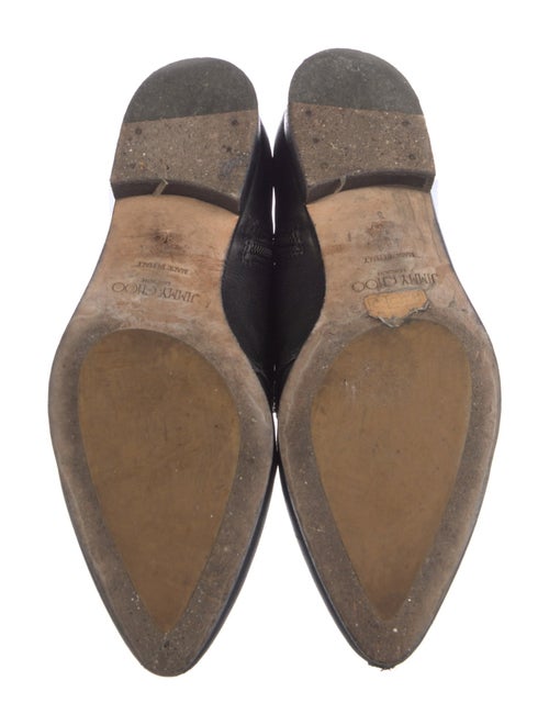 Jimmy Choo Leather Animal Print Combat Boots