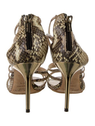 Jimmy Choo Snakeskin Animal Print Sandals