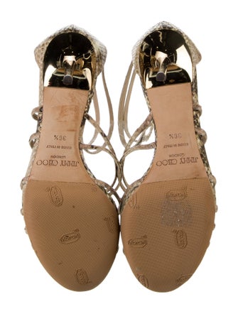 Jimmy Choo Snakeskin Animal Print Sandals
