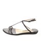 Jimmy Choo Fiona Leather T-Strap Sandals