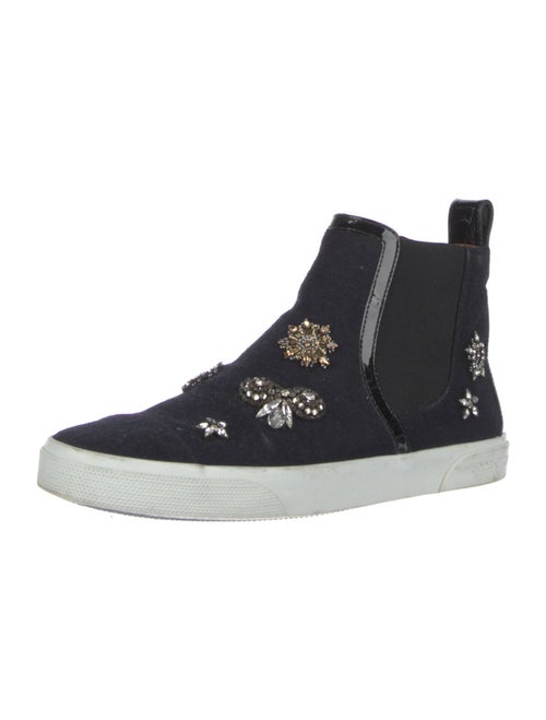 Jimmy Choo Wool Crystal Embellishments Sneakers