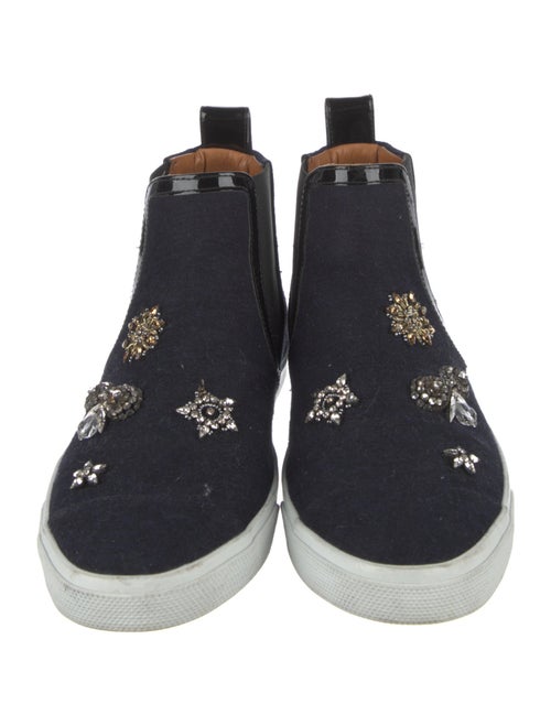 Jimmy Choo Wool Crystal Embellishments Sneakers