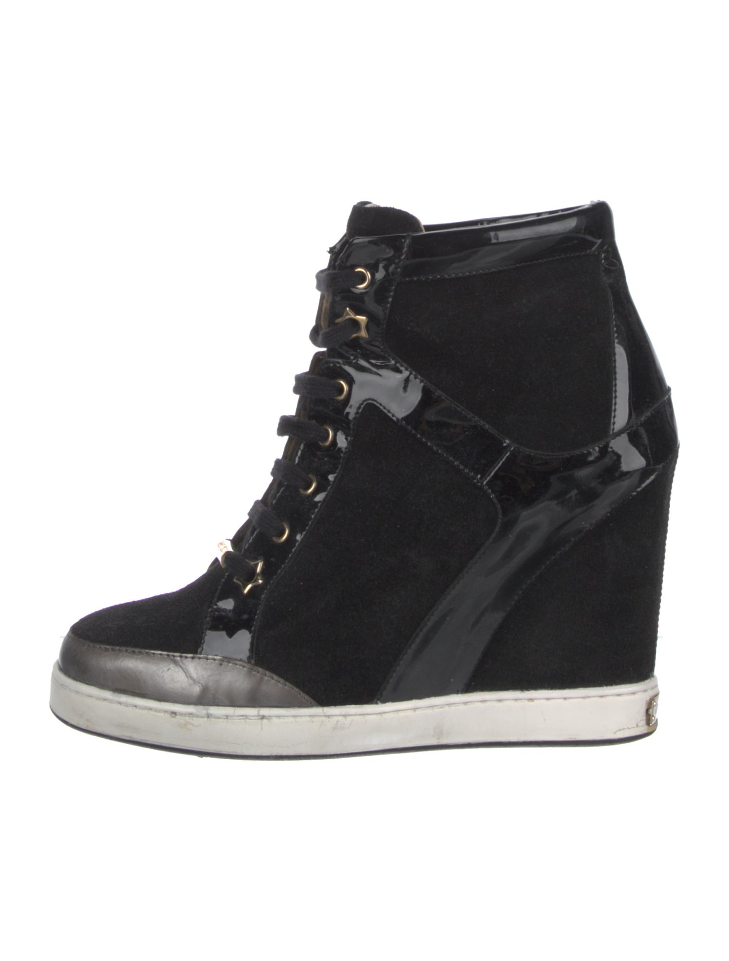 Jimmy Choo Suede Wedge Sneakers