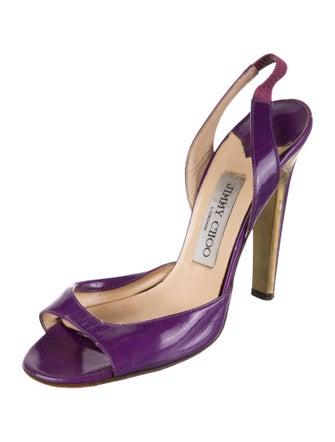 Jimmy Choo Patent Leather Slingback Sandals
