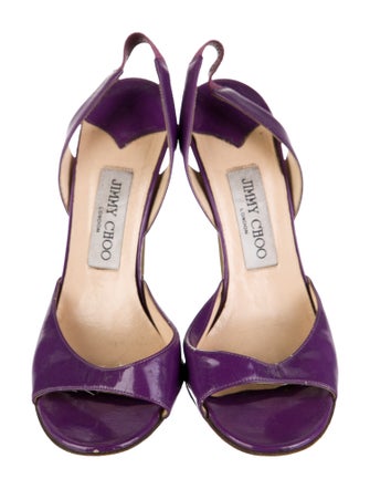 Jimmy Choo Patent Leather Slingback Sandals