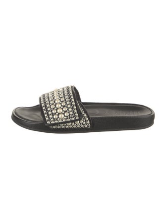 Jimmy Choo Canvas Patterned Slides