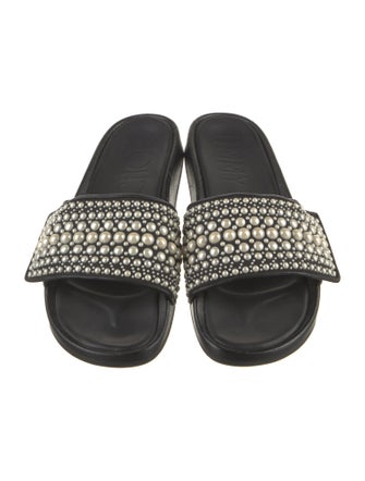 Jimmy Choo Canvas Patterned Slides