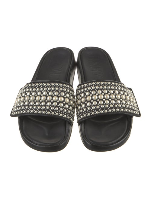 Jimmy Choo Canvas Patterned Slides