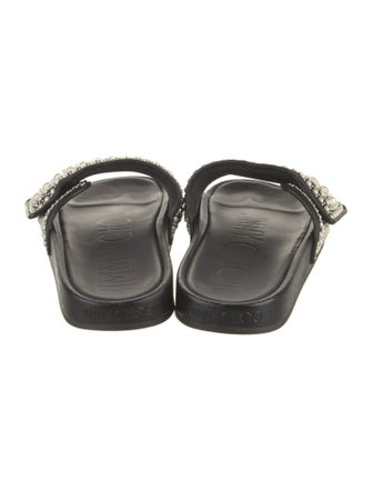 Jimmy Choo Canvas Patterned Slides