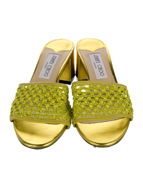 Jimmy Choo Minea Raffia Slides