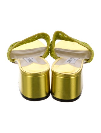 Jimmy Choo Minea Raffia Slides