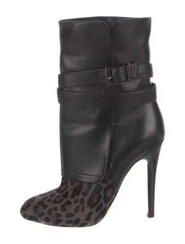 Jimmy Choo Boots Leather Animal Print IT 38 | 8