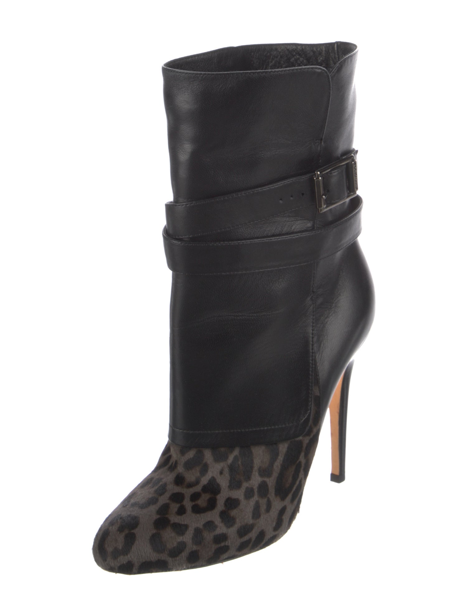 Jimmy Choo Leather Animal Print Boots