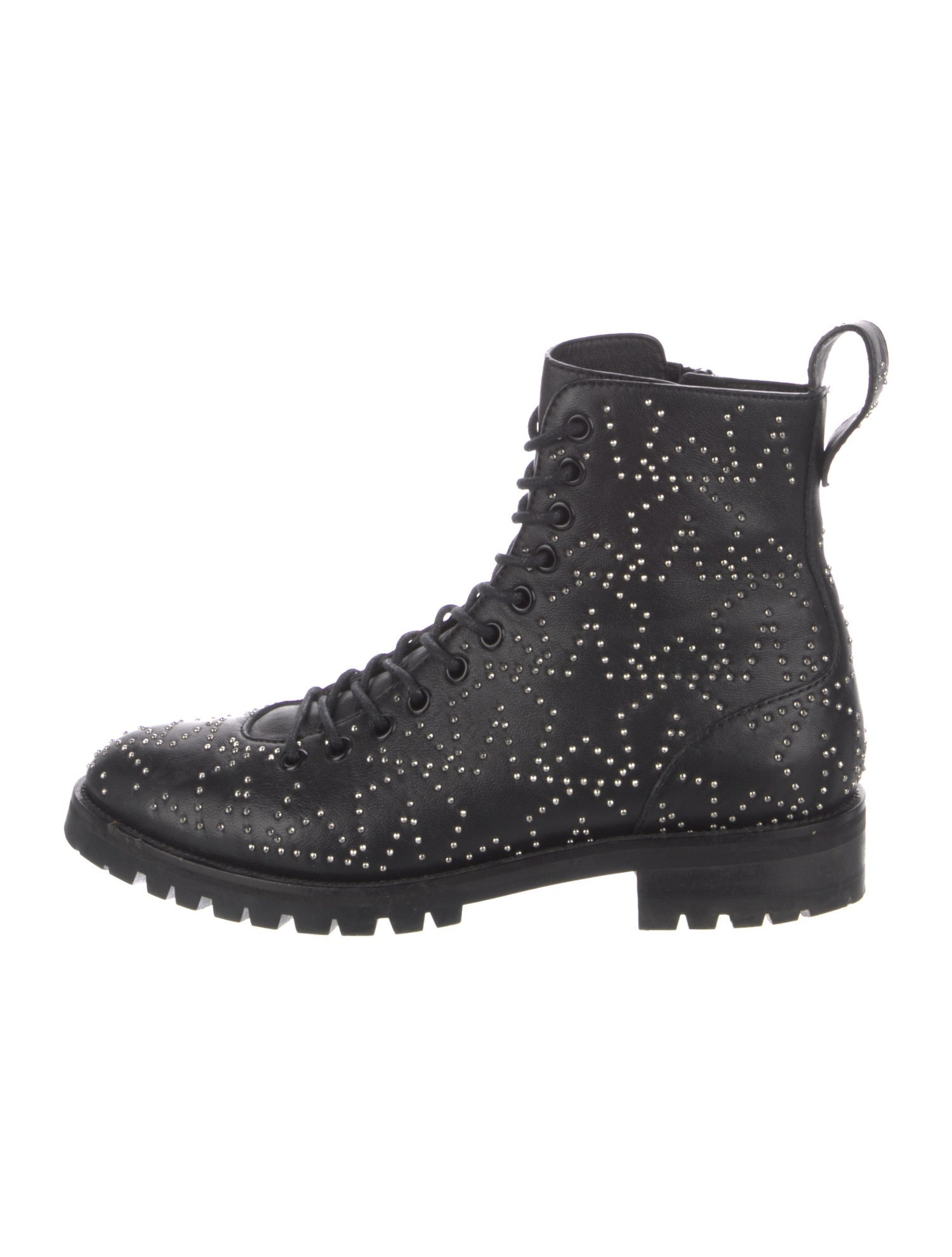 Jimmy Choo Leather Printed Combat Boots
