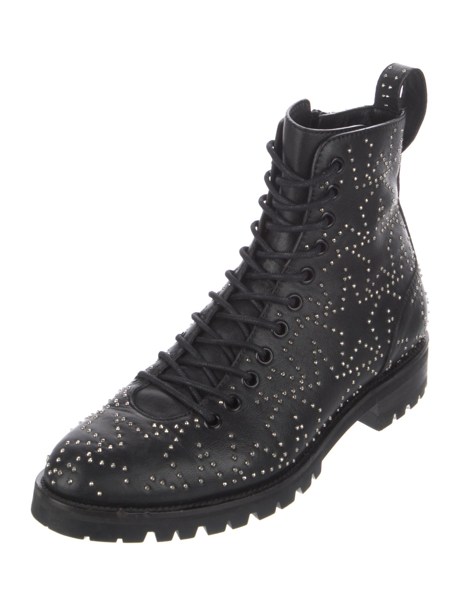 Jimmy Choo Leather Printed Combat Boots