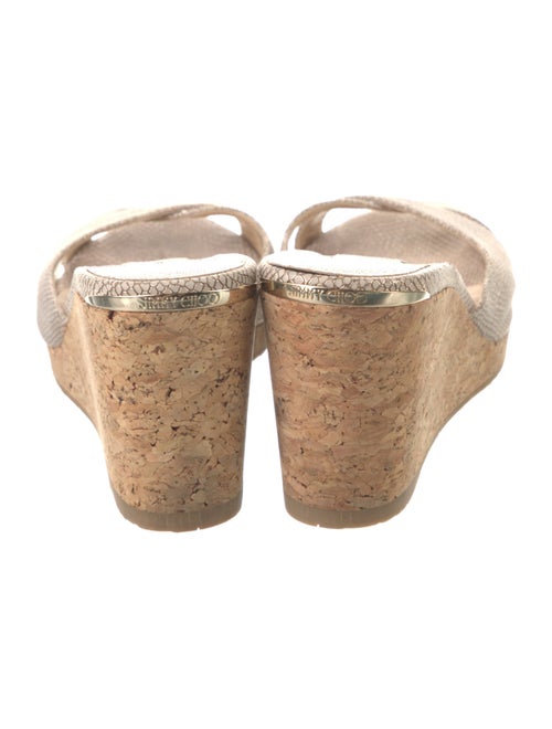 Jimmy Choo Leather Animal Print Espadrilles