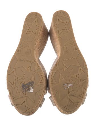 Jimmy Choo Leather Animal Print Espadrilles
