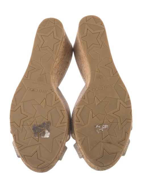 Jimmy Choo Leather Animal Print Espadrilles