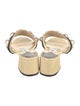 Jimmy Choo Faux Pearl Accents Straw Slides