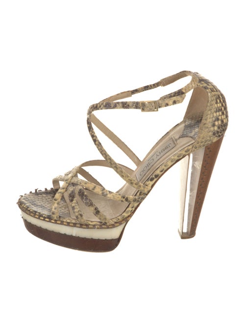 Jimmy Choo Snakeskin Animal Print Sandals