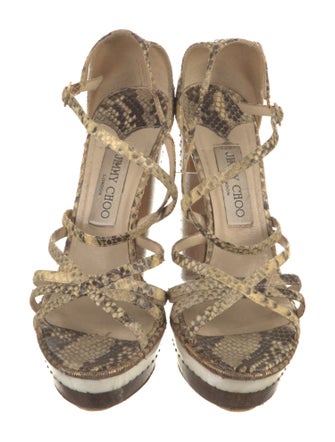 Jimmy Choo Snakeskin Animal Print Sandals