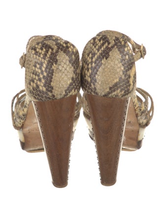 Jimmy Choo Snakeskin Animal Print Sandals