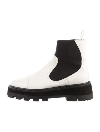 Jimmy Choo Leather Colorblock Pattern Chelsea Boots