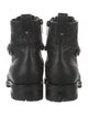Jimmy Choo Leather Crystal Embellishments Combat Boots