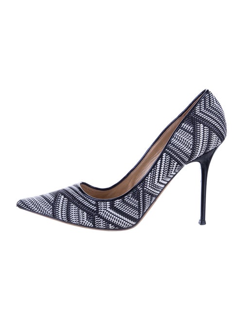Jimmy Choo Leather Printed Slingback Pumps